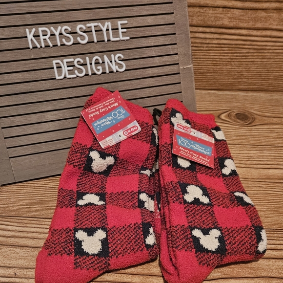Disney Other - Disney Mickey Mouse Men’s Cozy Fuzzy Socks